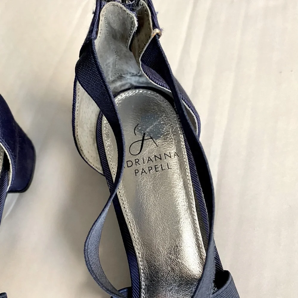Adrianna Papell royal blue beaded shoes size 10.Beautiful beading. - Picture 6 of 13